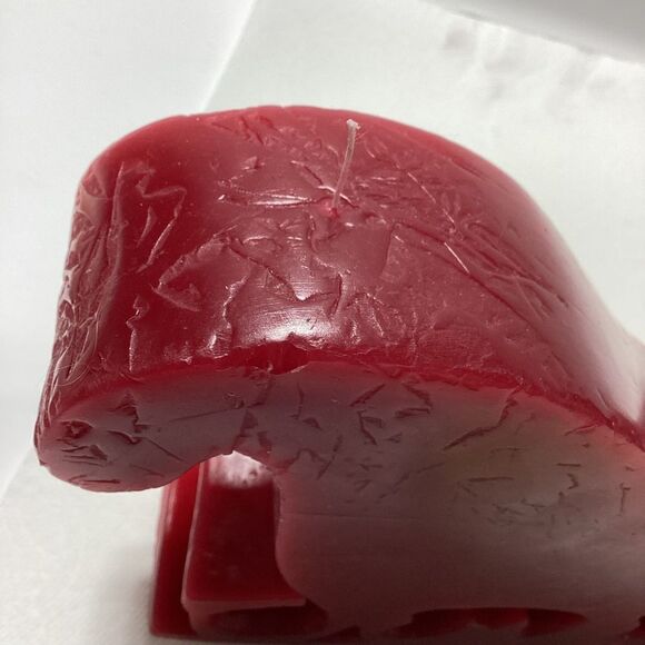 Crate & Barrel Huge Heavy Christmas Silhouette Tree Candle Sleigh Candle - Picture 9 of 10